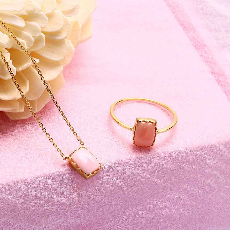 Lace Shell Pendant Necklace in Silver with Queen or White Shell and Gemstone Inlay - Adjustable Chain