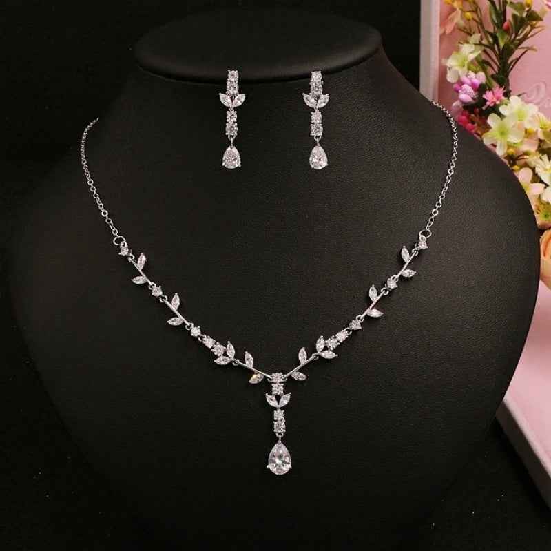 Juliette Bridal Jewelry Set - Elegant Necklace & Earring Bridal Set