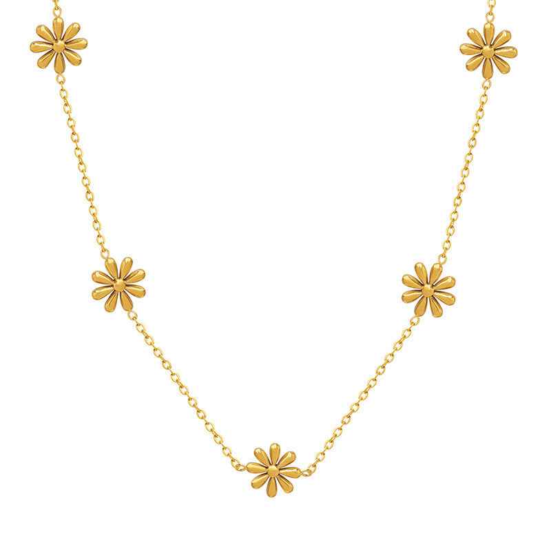 Gold-Plated Titanium Steel Necklace - Durable, Hypoallergenic & Adjustable Length