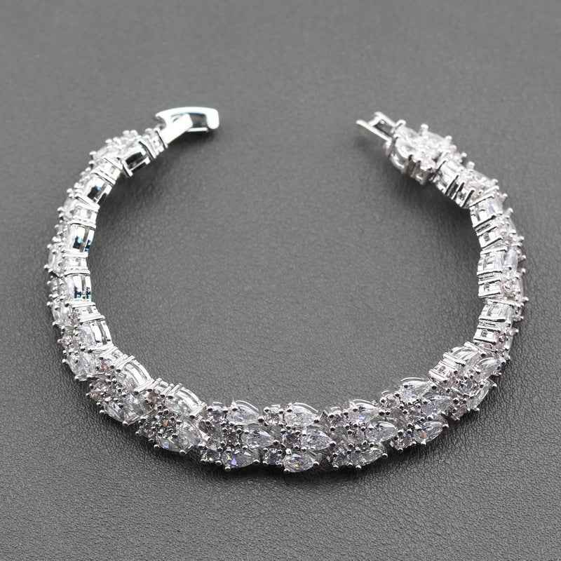 Elegant Double Row Evening Bracelet - The Perfect Elegant Evening Bracelet for Your Next Event