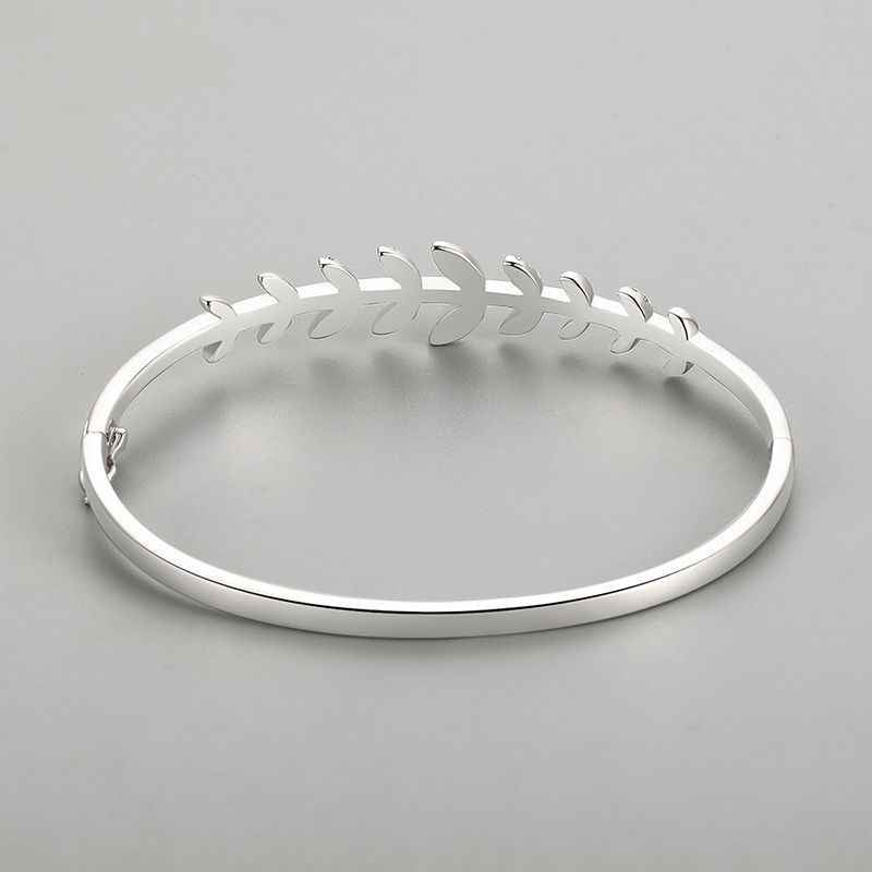 Leaf Open-Ended Bracelet – S925 Sterling Silver, Seiko Precision, Three Lengths