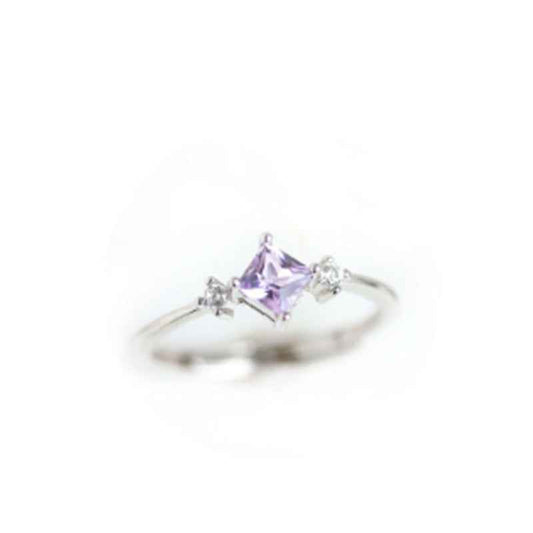 Lilac Princess Silver Ring - Elegant Sterling Silver Jewelry for Every Occasion