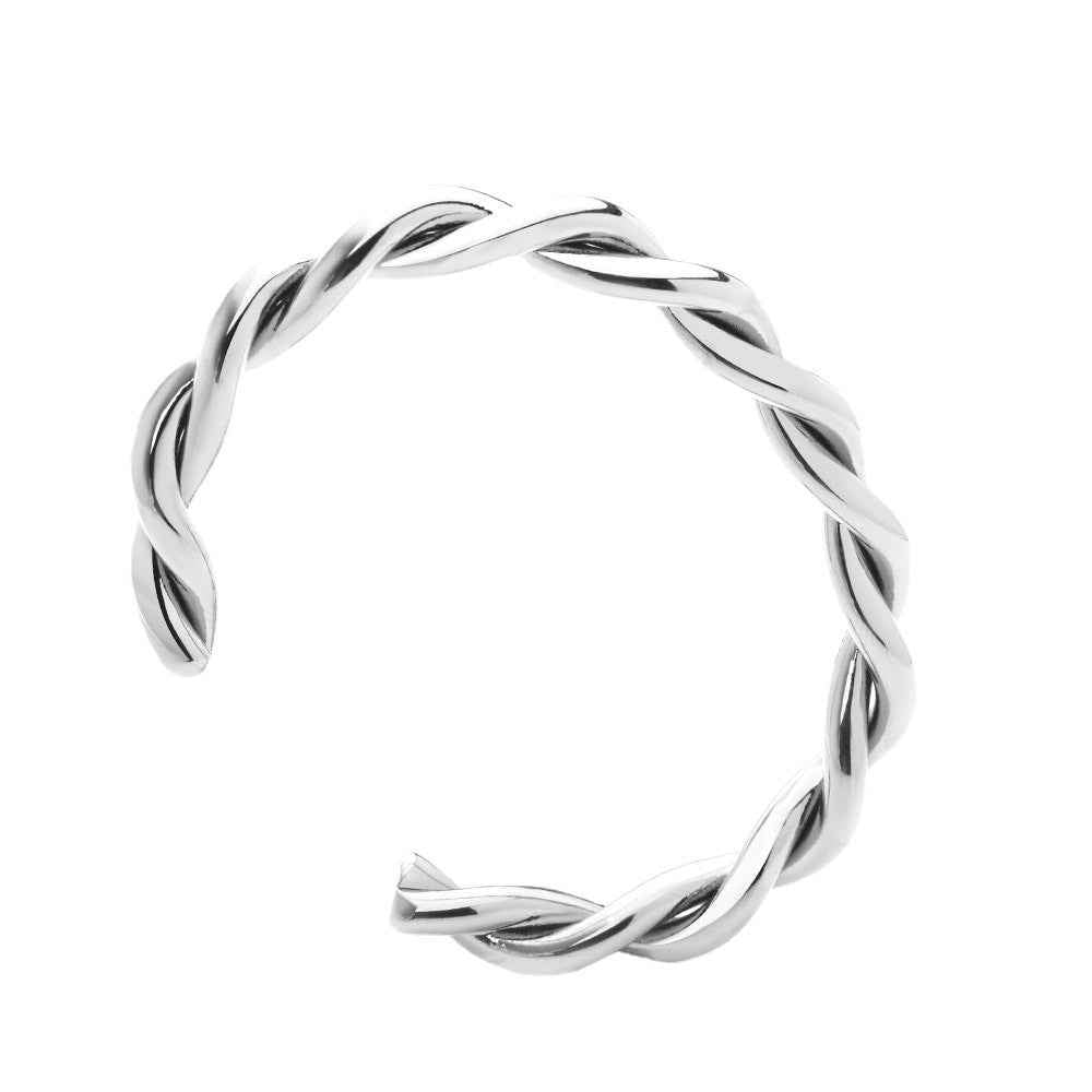 Open Twisted Antique-Style Personalized Bracelet – Bold Statement in Gold & Silver Finishes