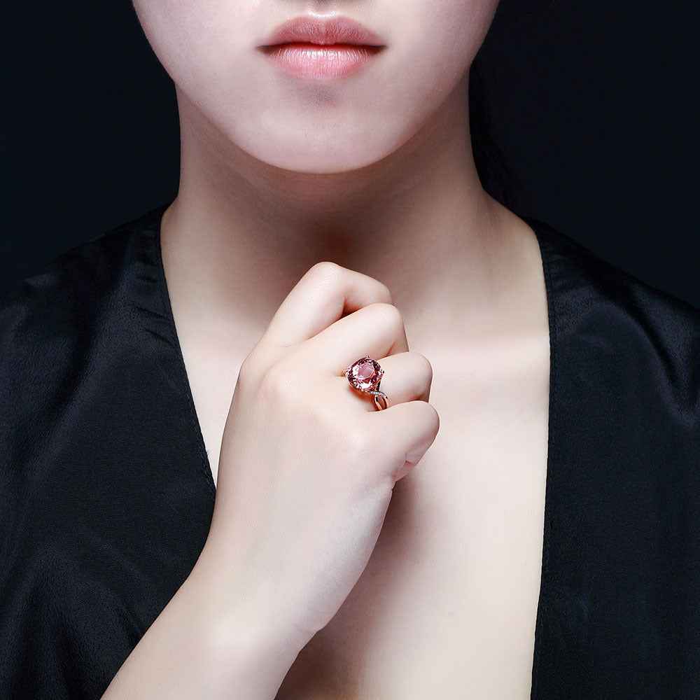 Rosalind Cushion Cut Pink Crystal Ring for Elegant Style