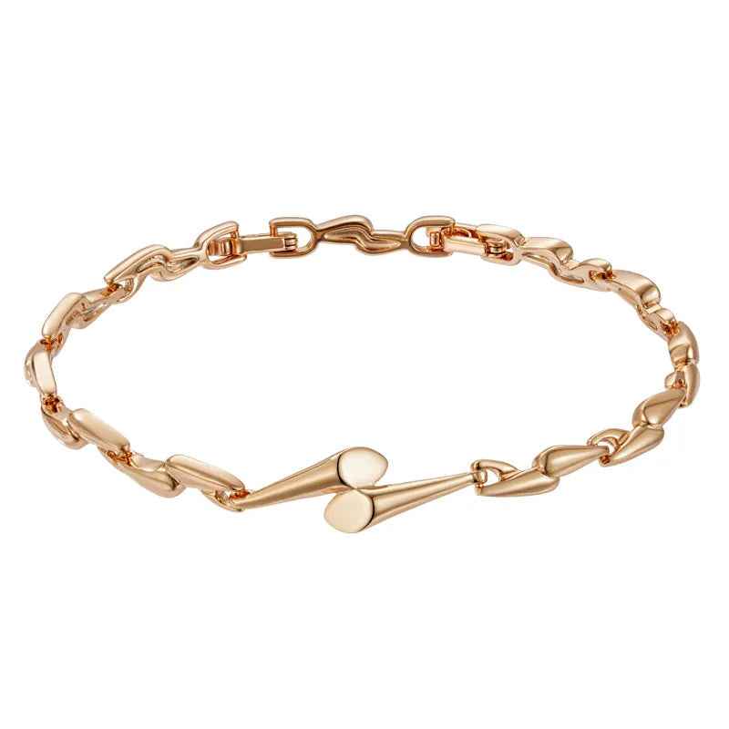 Minimalist Rose Gold Bracelet for Elegant Everyday Style - Light Luxury Electroplated Copper