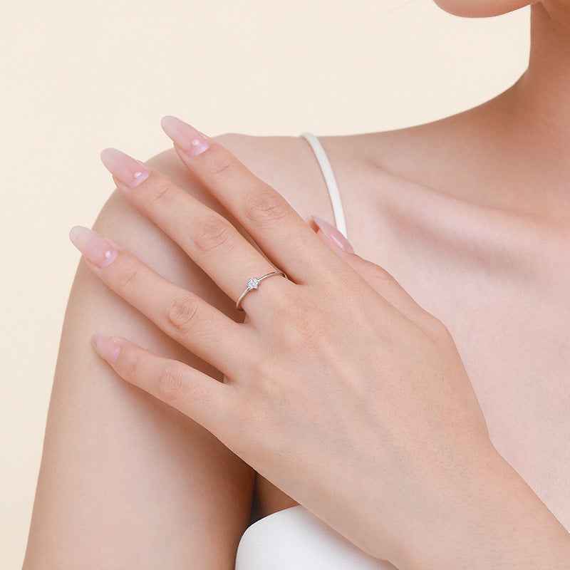 Micro Diamond Star Ring - S925 Sterling Silver Mini Pinky Ring | Korean/Japanese Net Red Trending Jewelry