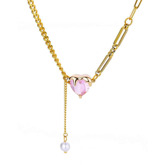 Eternal Heart Necklace - Stunning Zirconia Pendant for Timeless Elegance