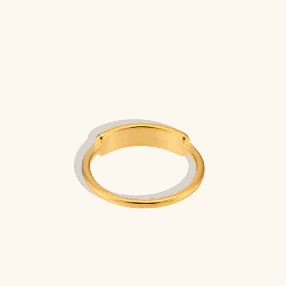 Long Shell Thin Ring – Minimalist Titanium Steel Geometric Band for Everyday Stackable Jewelry