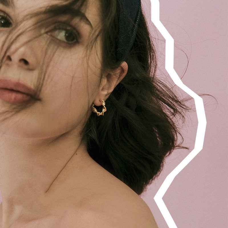 Vintage-Inspired Earrings - S925 Sterling Silver and 18K Gold Plating for Timeless Women's Jewelry