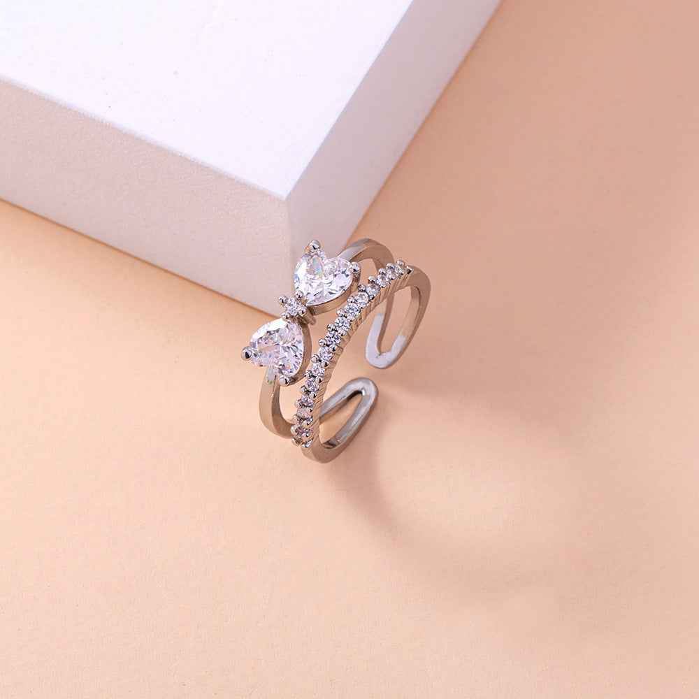Adjustable Bow Knot Ring - Personalized Open Band | Women's European & American Fashion Jewelry