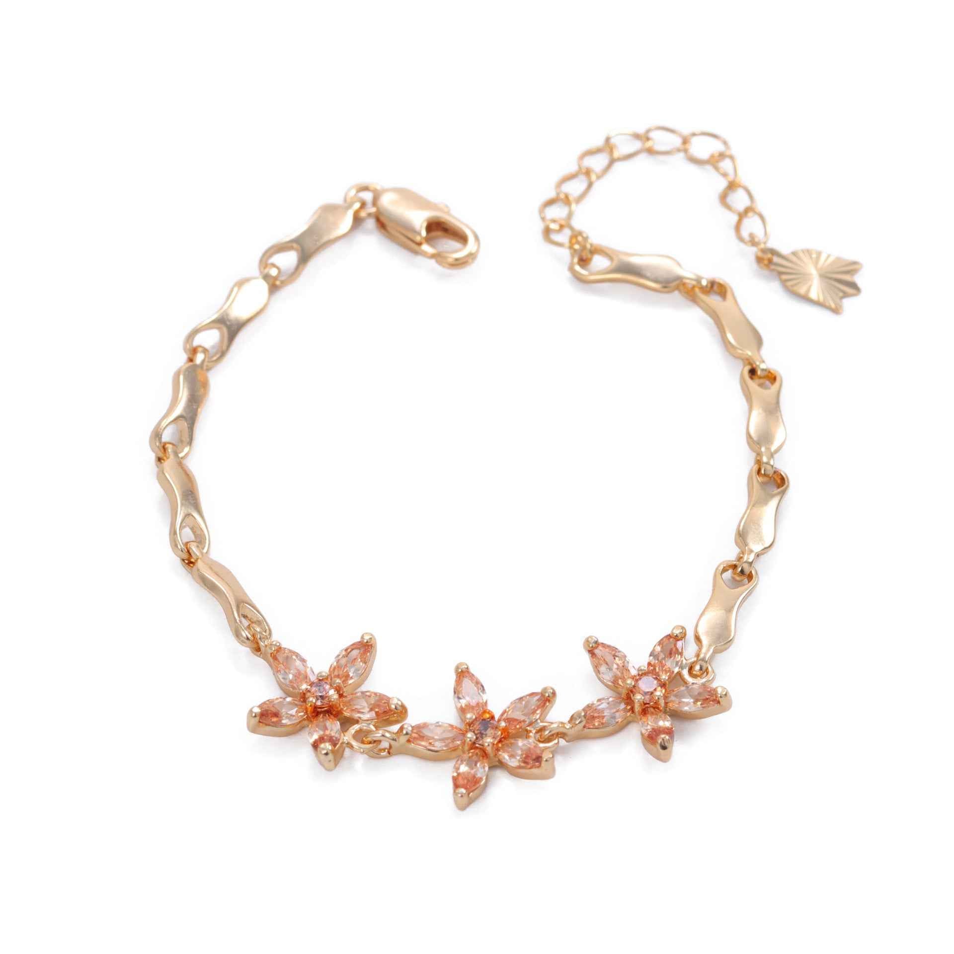 Clover Diamond Flower Bracelet - Elegant Floral Design for Timeless Elegance