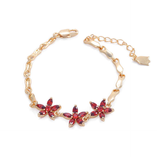 Clover Diamond Flower Bracelet - Elegant Floral Design for Timeless Elegance
