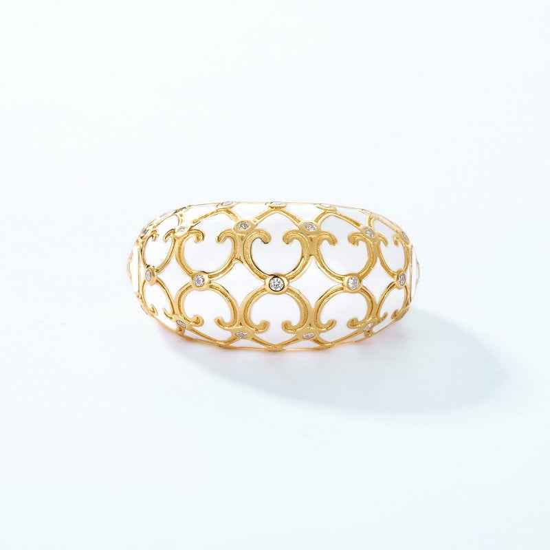 Light Luxury Gold Dripping Oil Finish Ring – Simple Silver Band 10K Gold Women's Everyday Jewelry