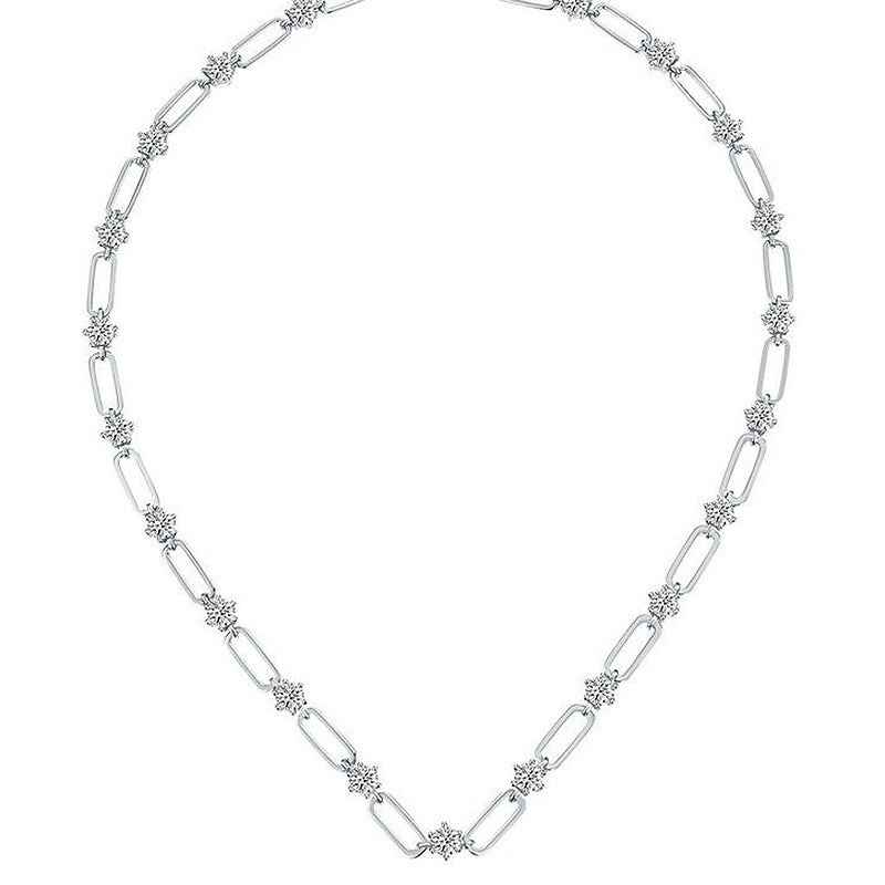 Twin Round Diamond Clavicle Necklace - S925 Sterling Silver with Gold or Silver Finish, Geometric Design