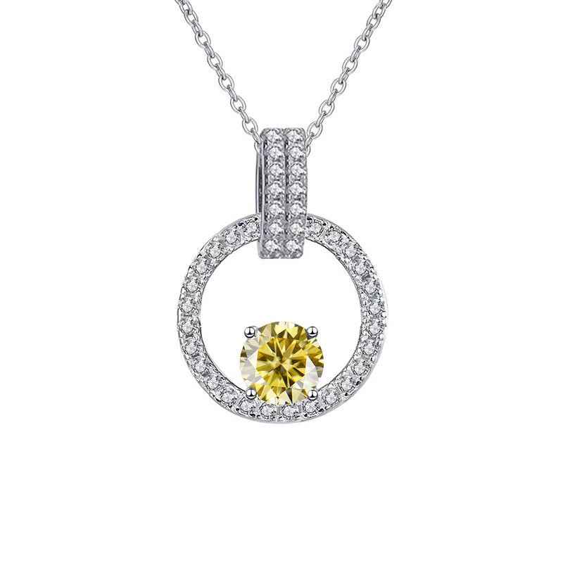 Floating Pink Crystal Necklace - Elegant Halo Design