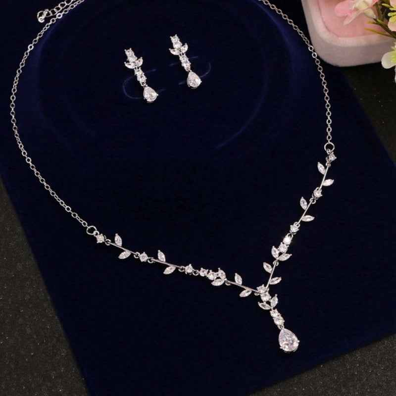 Juliette Bridal Jewelry Set - Elegant Necklace & Earring Bridal Set