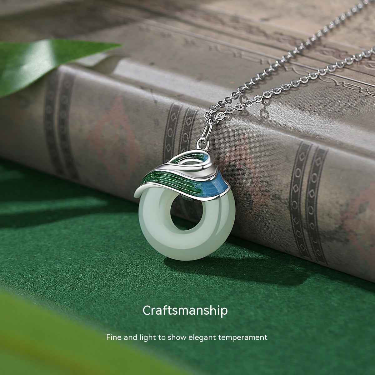 Dream Color Peace Necklace - S925 Sterling Silver in Iridescent Rose or White Finish