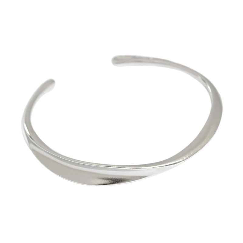 Irregular Sterling Silver Bracelet – Instagram-Inspired with 18K Gold or White Gold Finish