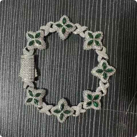 Hip Hop Bling Chain - Colorful Zircon Iced Out Unisex Bracelet & Necklace in Multiple Sizes and Colors