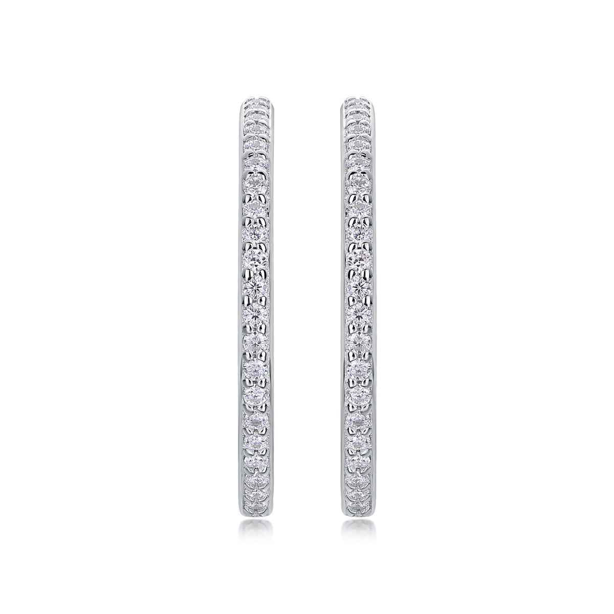 Lumière Moissanite Hoop Studs for Elegant and Timeless Style