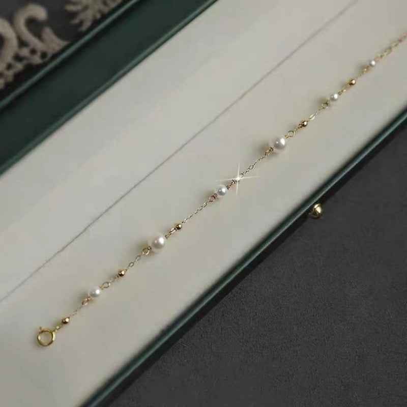 Dainty Gold Pearl Bracelet for Elegant Everyday Wear