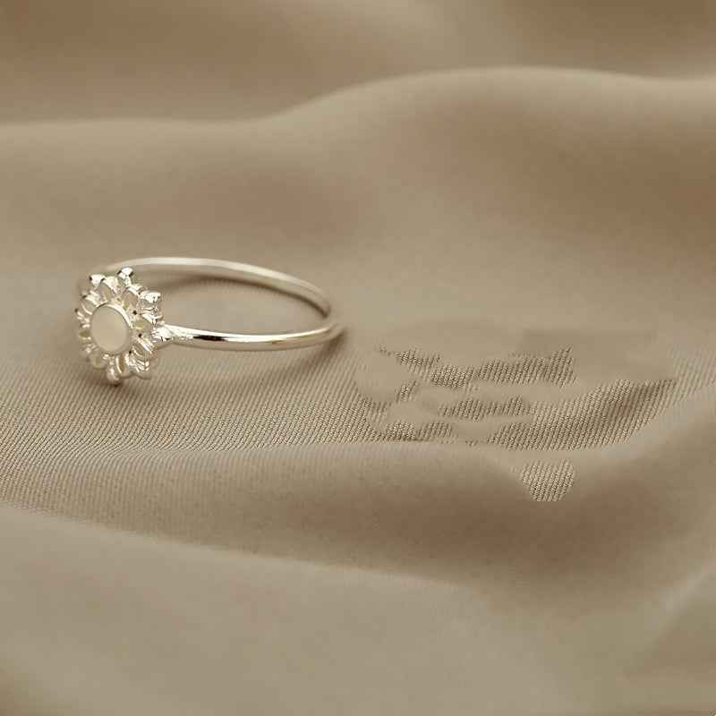 Versatile Geometric Rose Ring - Unisex Stainless Steel Daily Wear Jewelry in Gold & Silver, Available as Single or Set