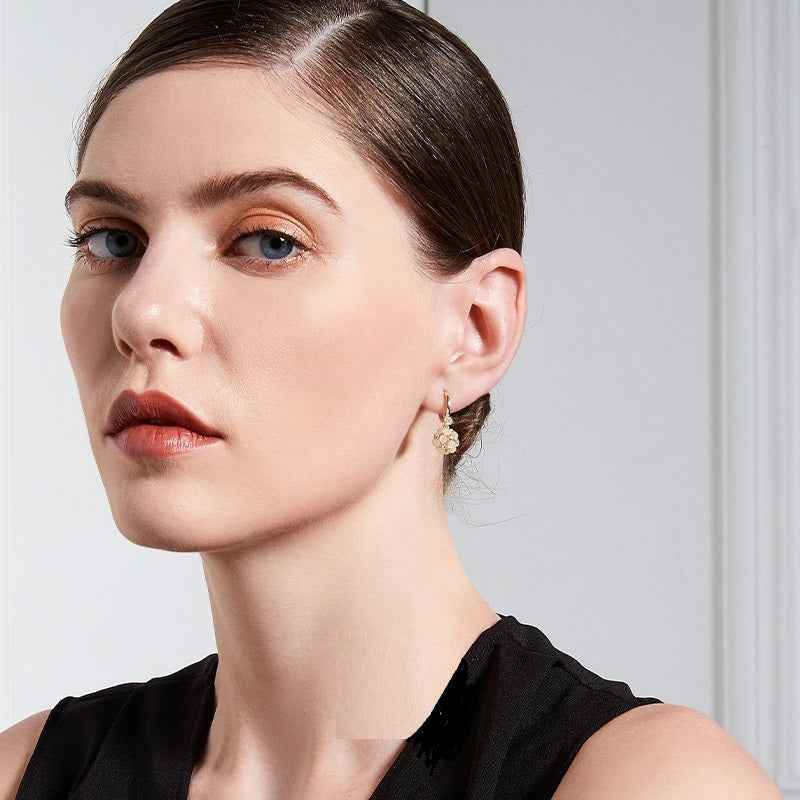 Opal Cluster Hoop Earrings for Elegant Style and Dazzling Shine