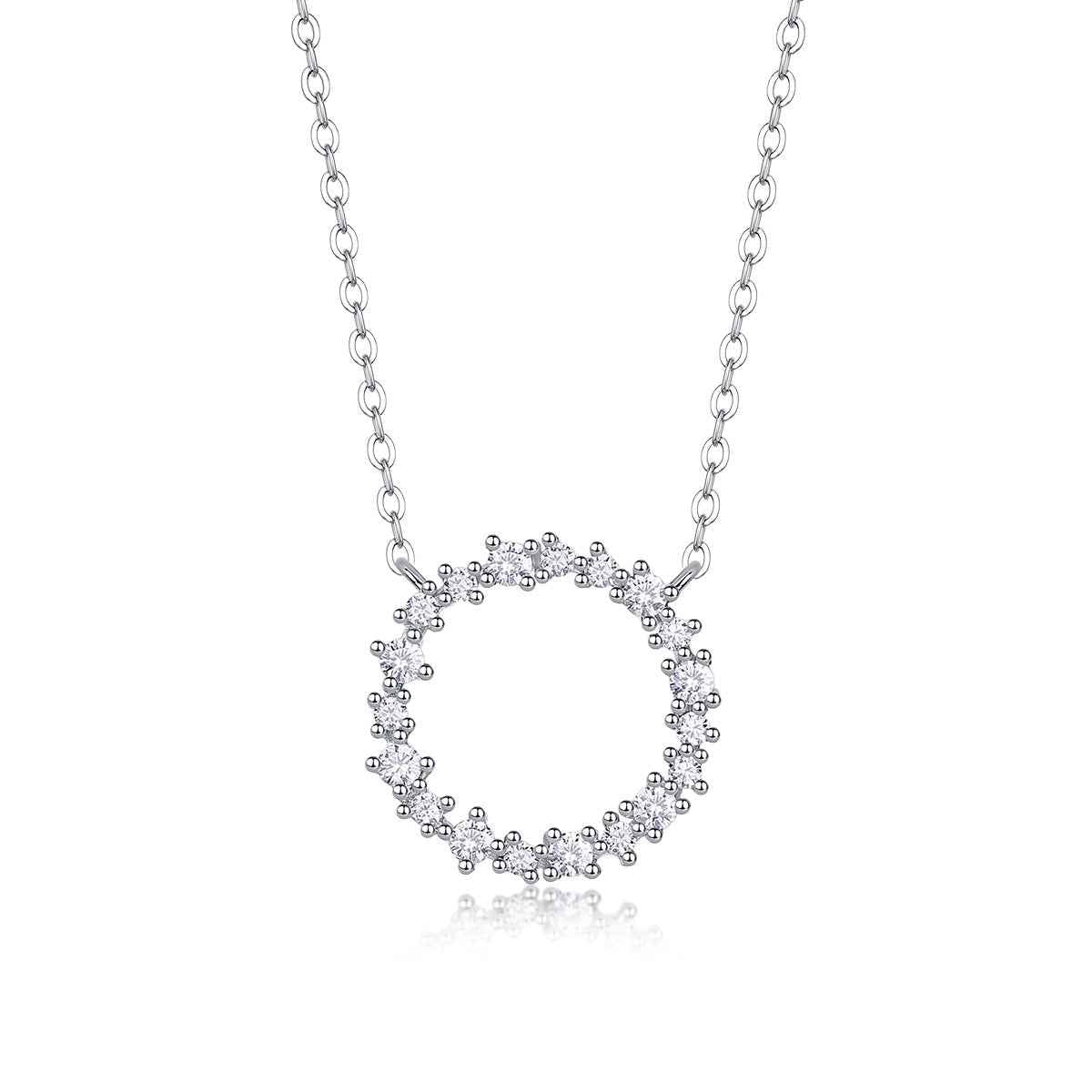 Crystal Wreath Eternity Pendant - Exquisite Crystal Eternity Pendant Jewelry