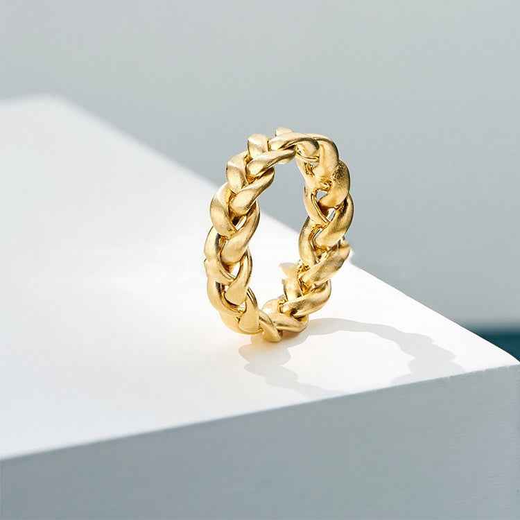 Braided Gold Plated Ring - A Stylish and Elegant Statement Accessory