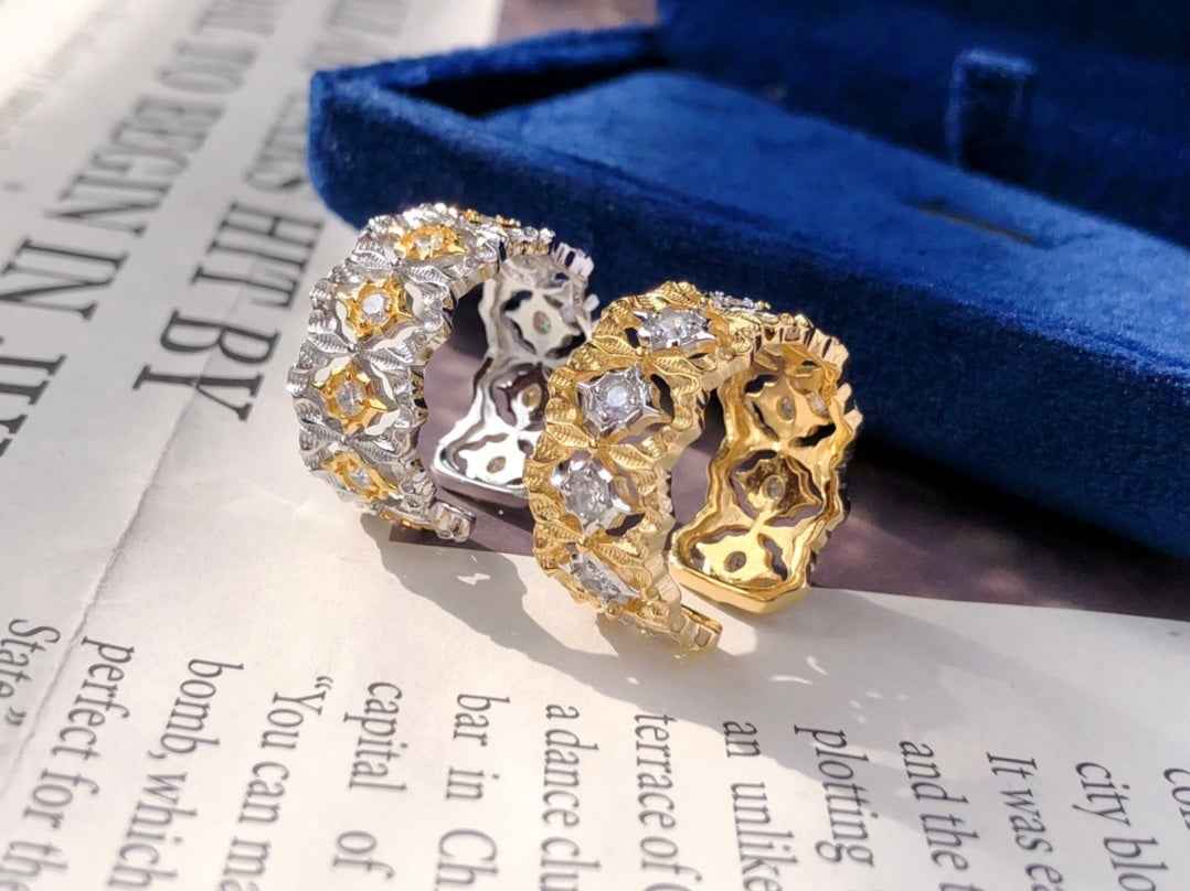 Luxury Silver Plated Lace Star Ring for an Elegant Style