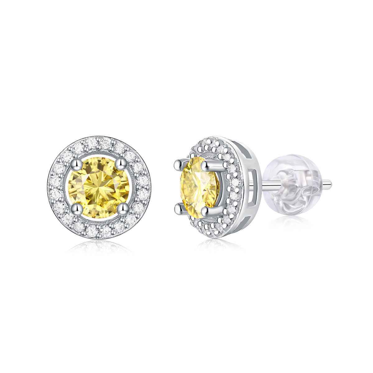 Moissanite Stud Earrings in S925 Sterling Silver - 1.0ct Total