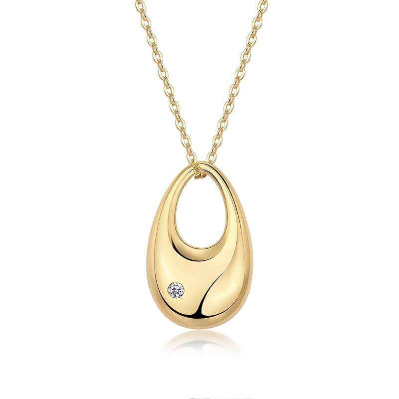 Moissanite Solitaire Necklace in S925 Sterling Silver - Minimalist Design with Gold or Silver Finish, Clavicle Chain