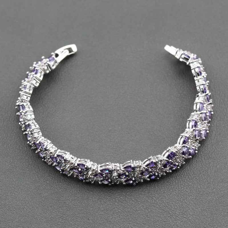 Elegant Double Row Evening Bracelet - The Perfect Elegant Evening Bracelet for Your Next Event