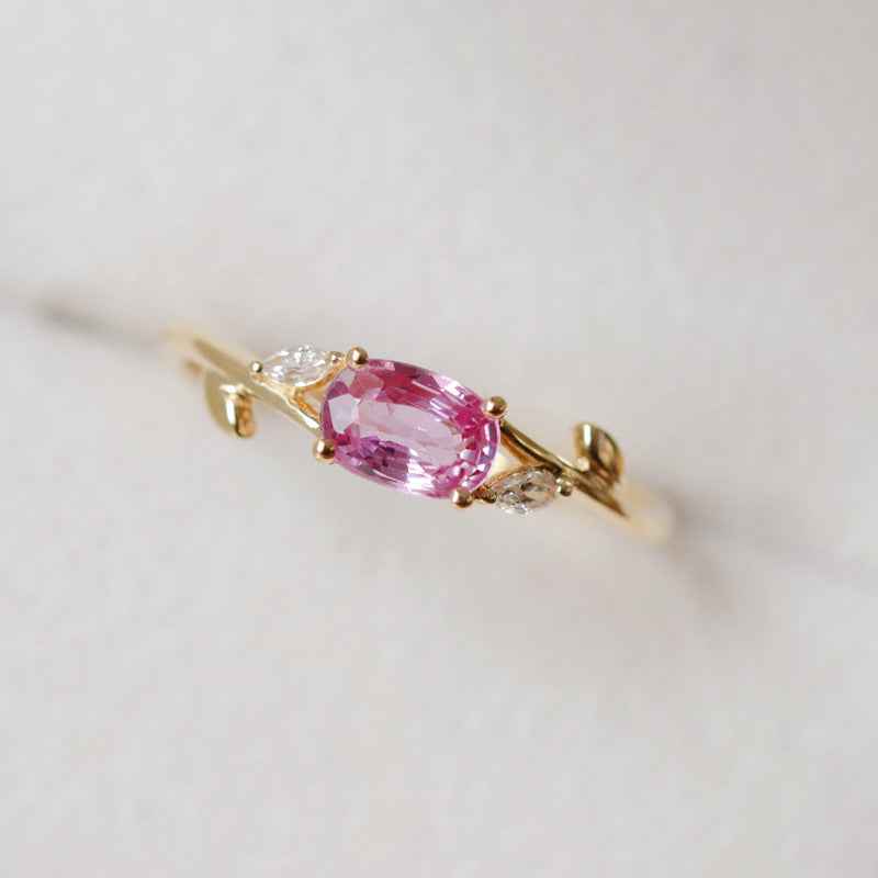 Gold Plated Sterling Silver Ring with Simulated Diamond Accent for Women - Sizes 6-10