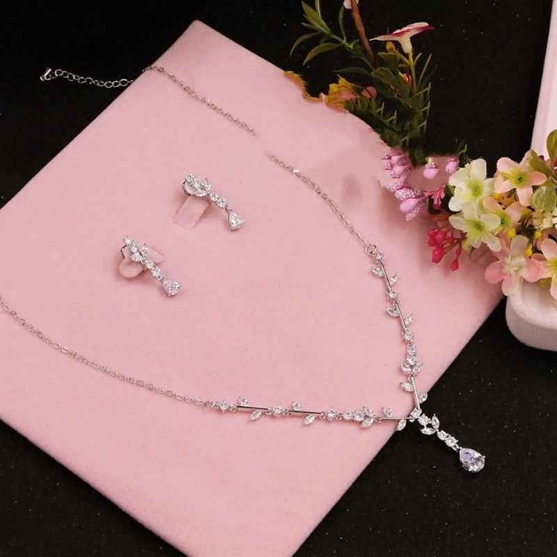 Juliette Bridal Jewelry Set - Elegant Necklace & Earring Bridal Set