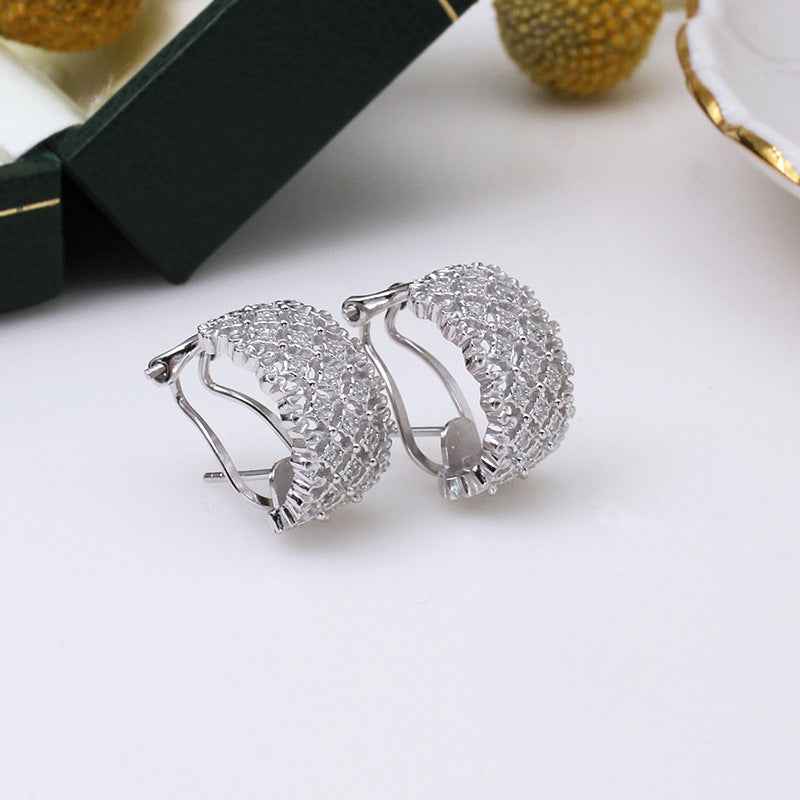 Hollow Vintage Palace Earrings - S925 Sterling Silver Retro Light Luxury Design