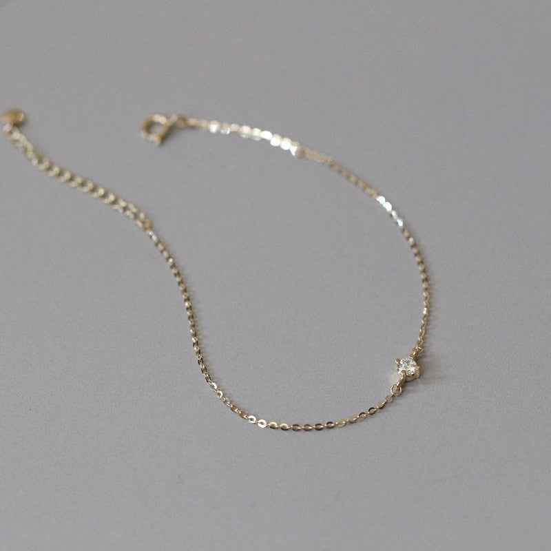 Sterling Silver Zircon Bracelet - Super Versatile Korean Style for Everyday Elegance