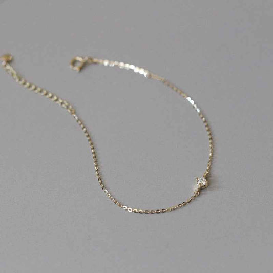 Sterling Silver Zircon Bracelet - Super Versatile Korean Style for Everyday Elegance