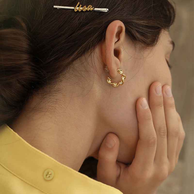 Vintage-Inspired Earrings - S925 Sterling Silver and 18K Gold Plating for Timeless Women's Jewelry