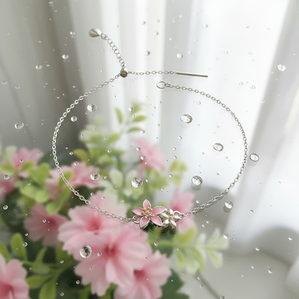 Dainty Cherry Blossom Bracelet - Eterna