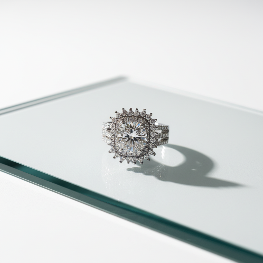 2 Carat Moissanite Solitaire Ring – 925 Sterling Silver Engagement Ring for Women - Eterna