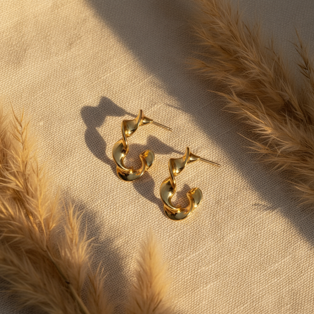 Vintage-Inspired Earrings – S925 Sterling Silver with 18K Gold Plating, Women's Classic Jewelry - Eterna