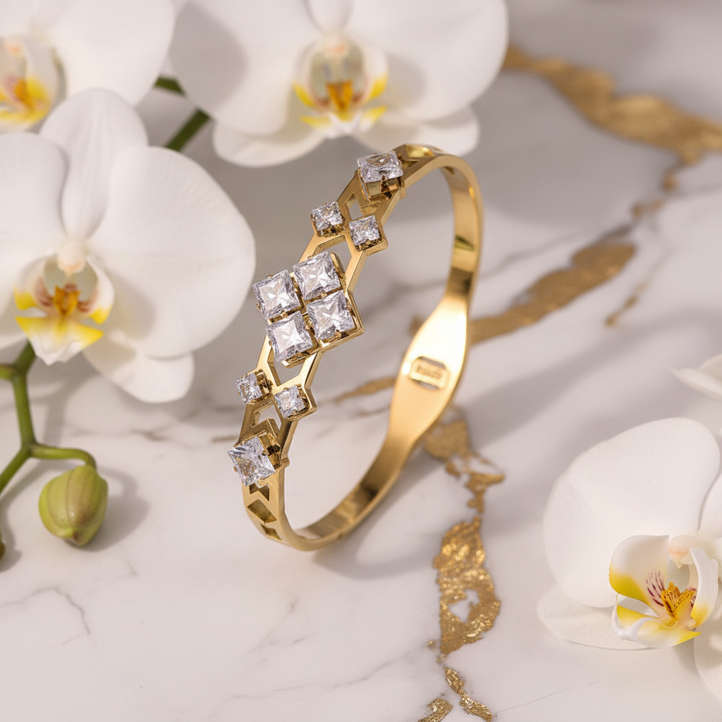 Princess Cut CZ Stacking Ring - Eterna