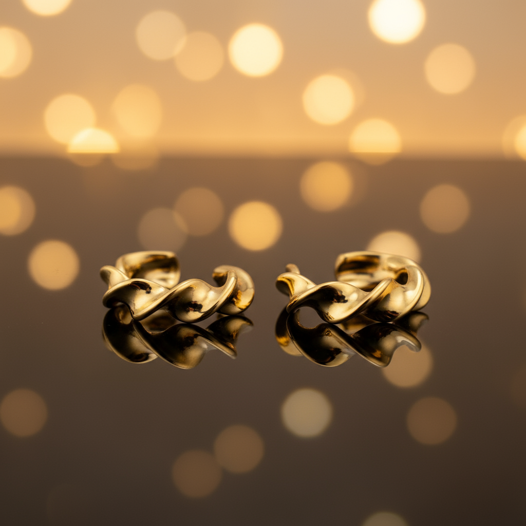 Vintage-Inspired Earrings – S925 Sterling Silver with 18K Gold Plating, Women's Classic Jewelry - Eterna