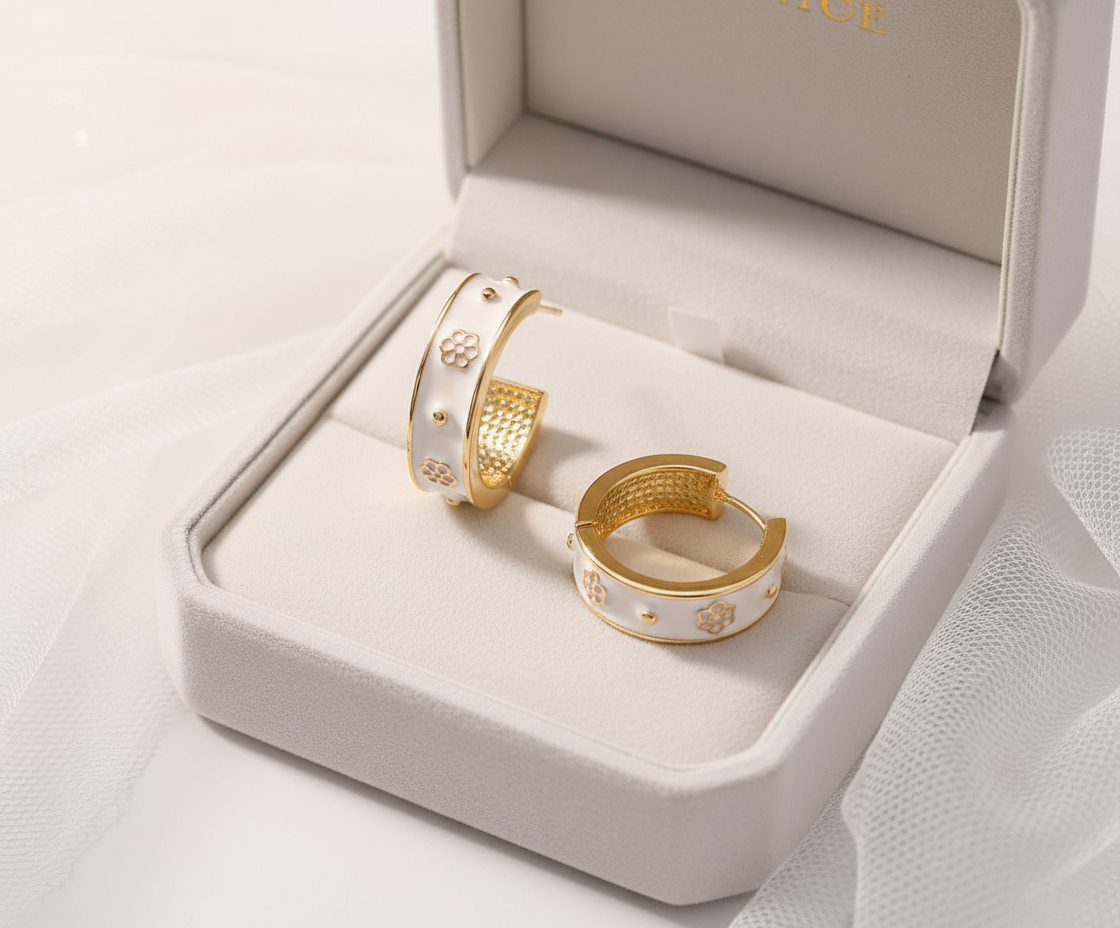 Light Luxury Enamel Earrings – S925 Sterling Silver Needle, Zinc Alloy Body, Modern Women's Jewelry - Eterna