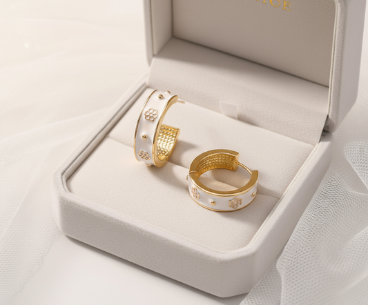 Light Luxury Enamel Earrings – S925 Sterling Silver Needle, Zinc Alloy Body, Modern Women's Jewelry - Eterna