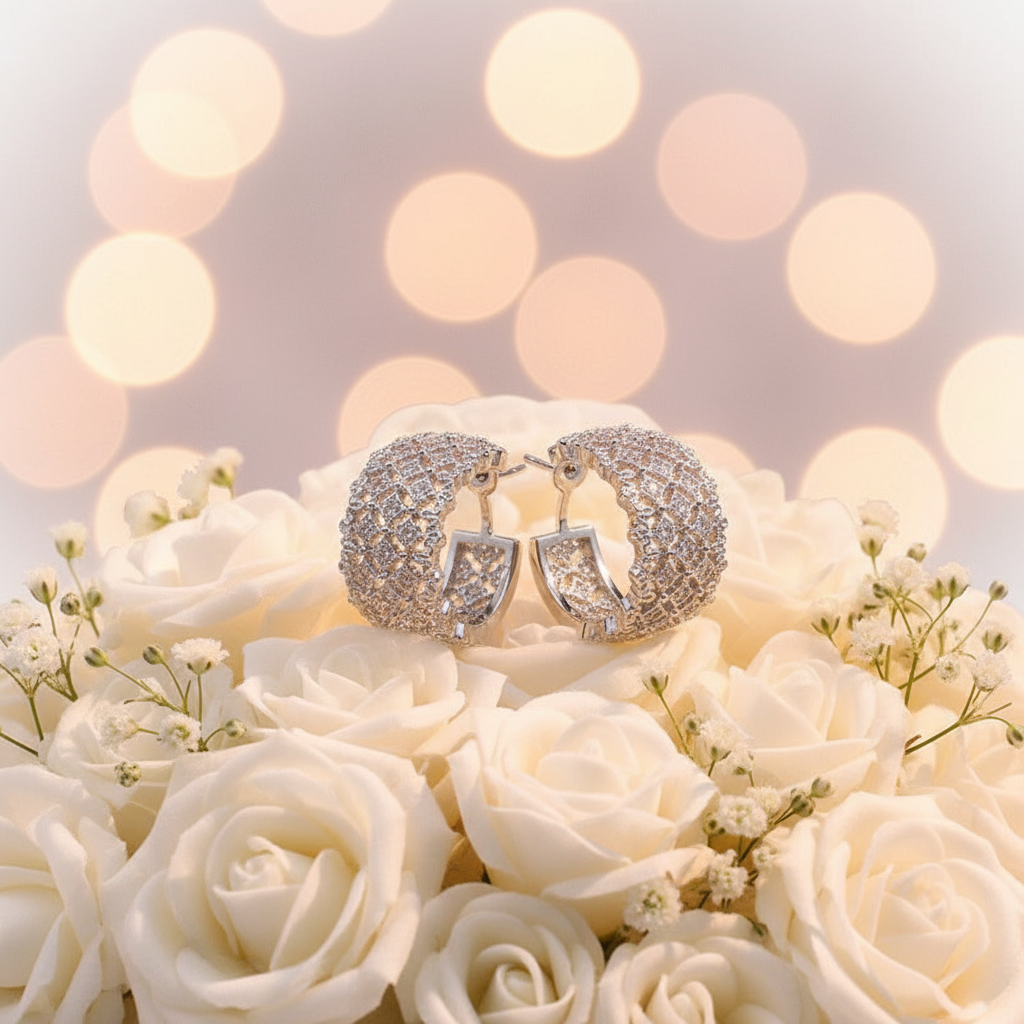 Hollow Vintage Palace Stud Earrings – S925 Sterling Silver, Retro Light Luxury Design - Eterna